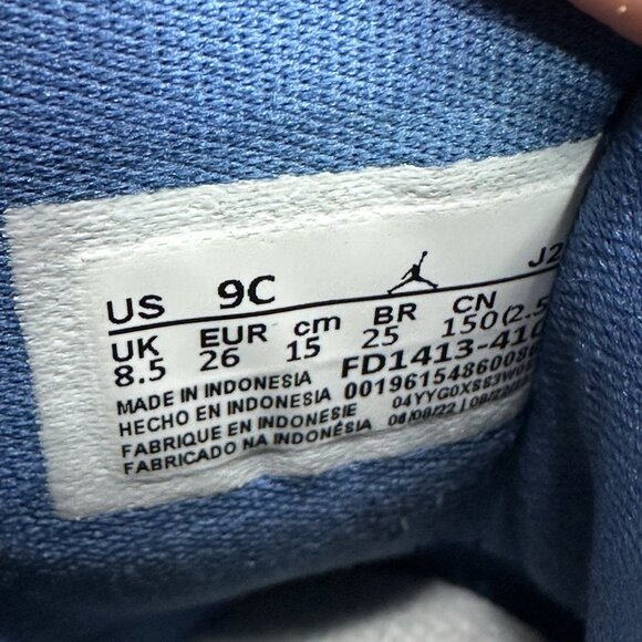 Nike Air Jordan 1 Retro High OG (TD) Size 9C Shoes 'True Blue' Athletic Sneakers - Picture 8 of 8